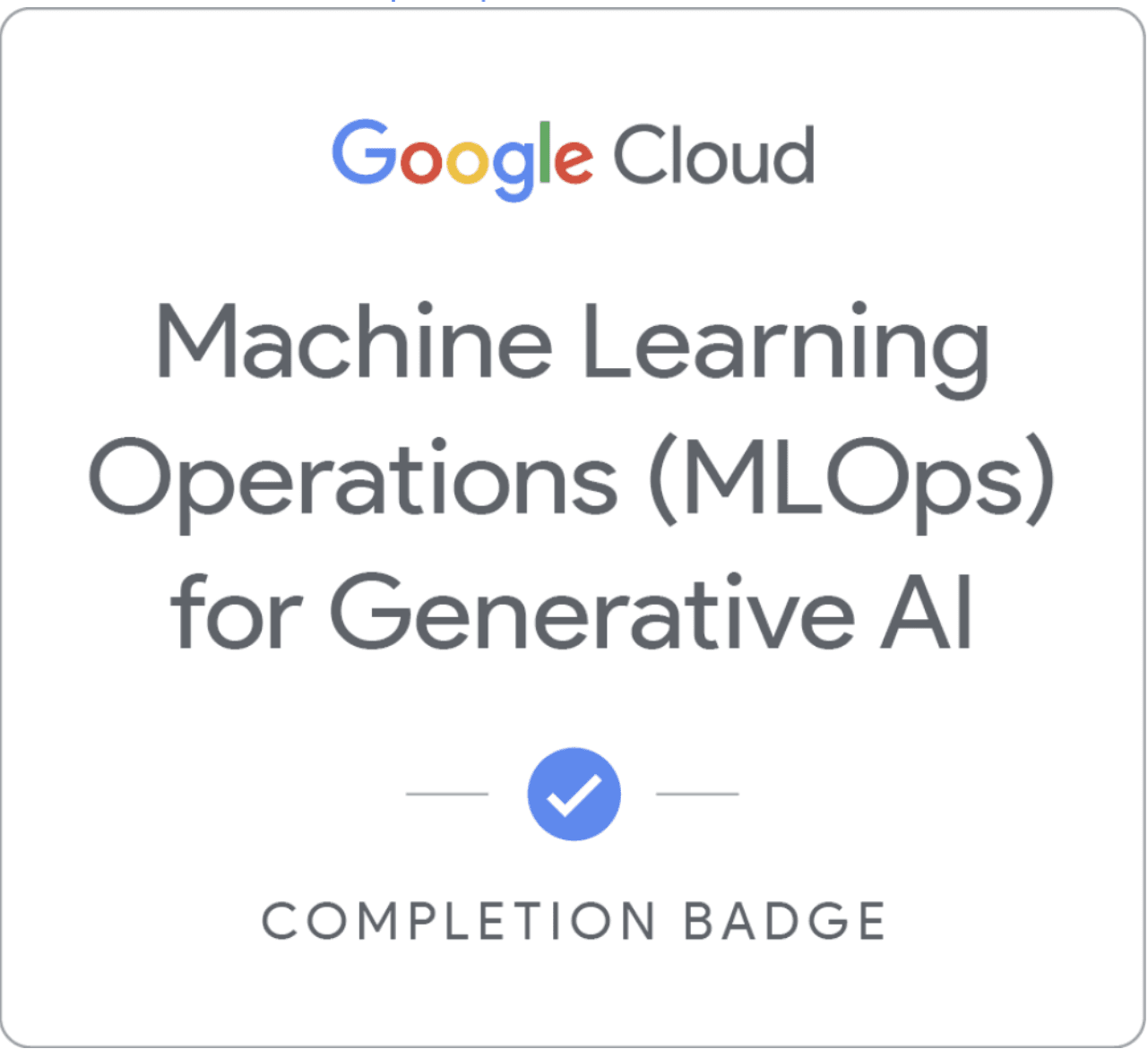MLOps for Generative AI Credential
